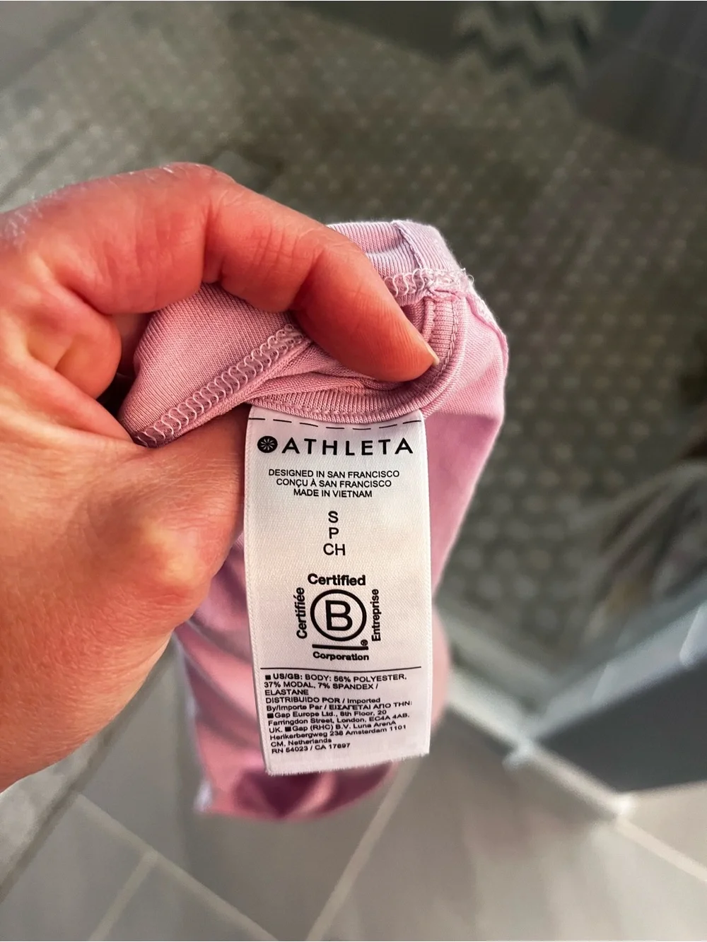 Athleta Light Pink Sleeveless Tank with Side Ruching - Picture 5 of 5